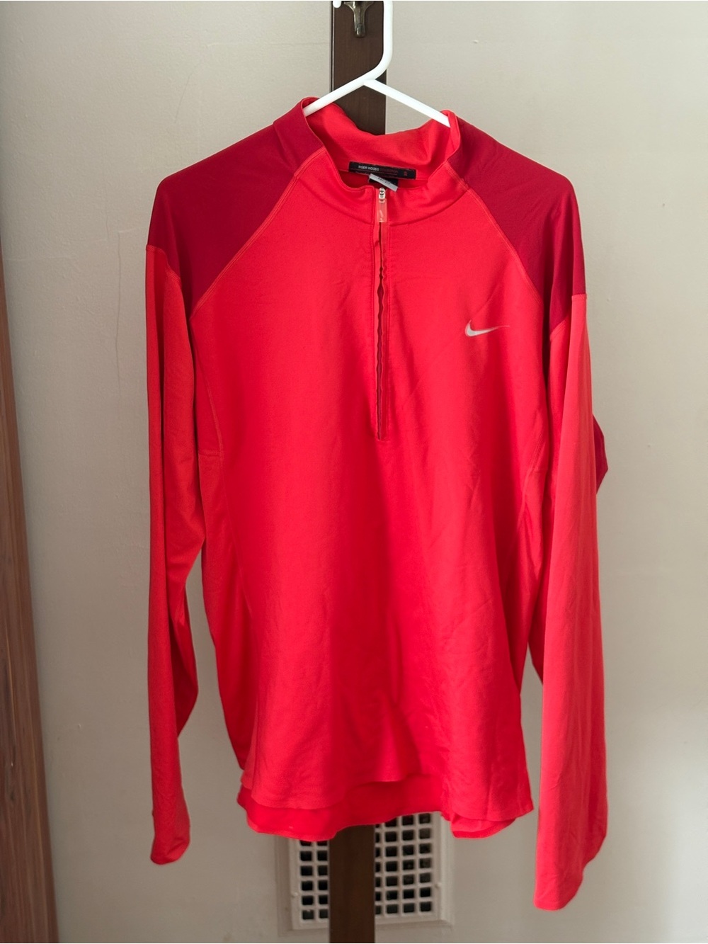 Rare Nike Tiger Woods 1/4 Zip Pullover Red (457990-607) Men’s XL